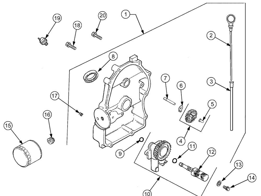 Oil Pan And Lubrication (Kh-64638) Diagram and Parts List for 2518-44 13A208L100-13B288L100 Cub Cadet Lawn Tractor